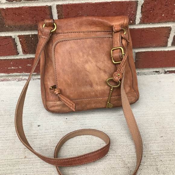 Fossil ZB 5057 Brown Leather Crossbody Purse - Picture 3 of 7
